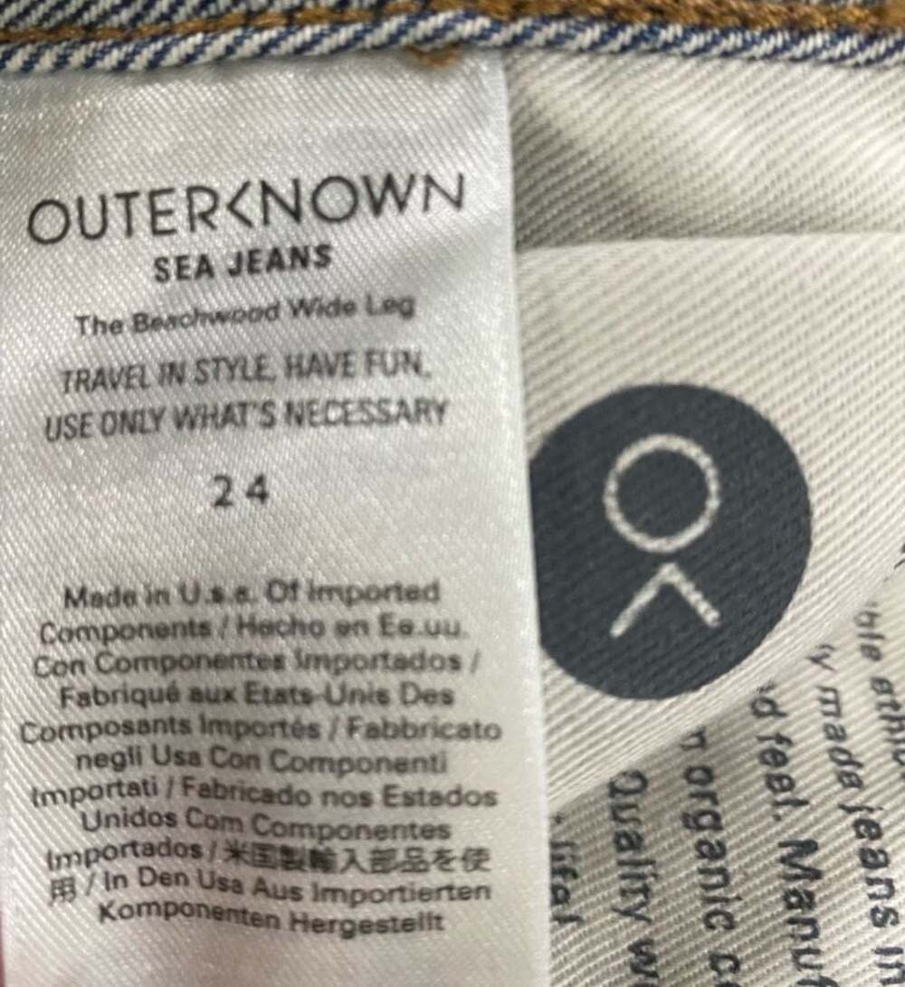 NWT Outerknown Sea Jeans The Brook Wide Leg Denim Pants 24 x 27 - Picture 11 of 12